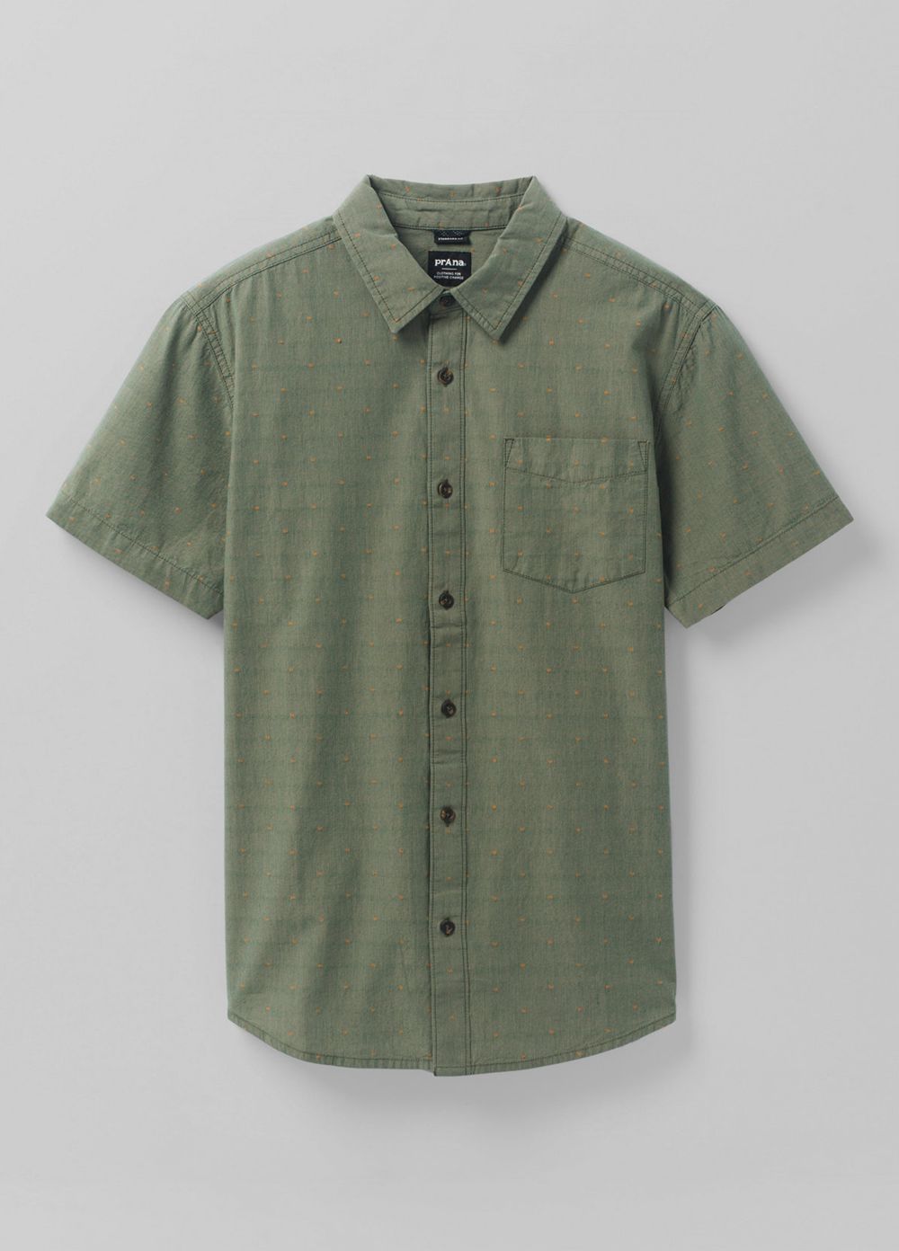 Green Men's PrAna Park Hill Shirts | 41938-ZFRW