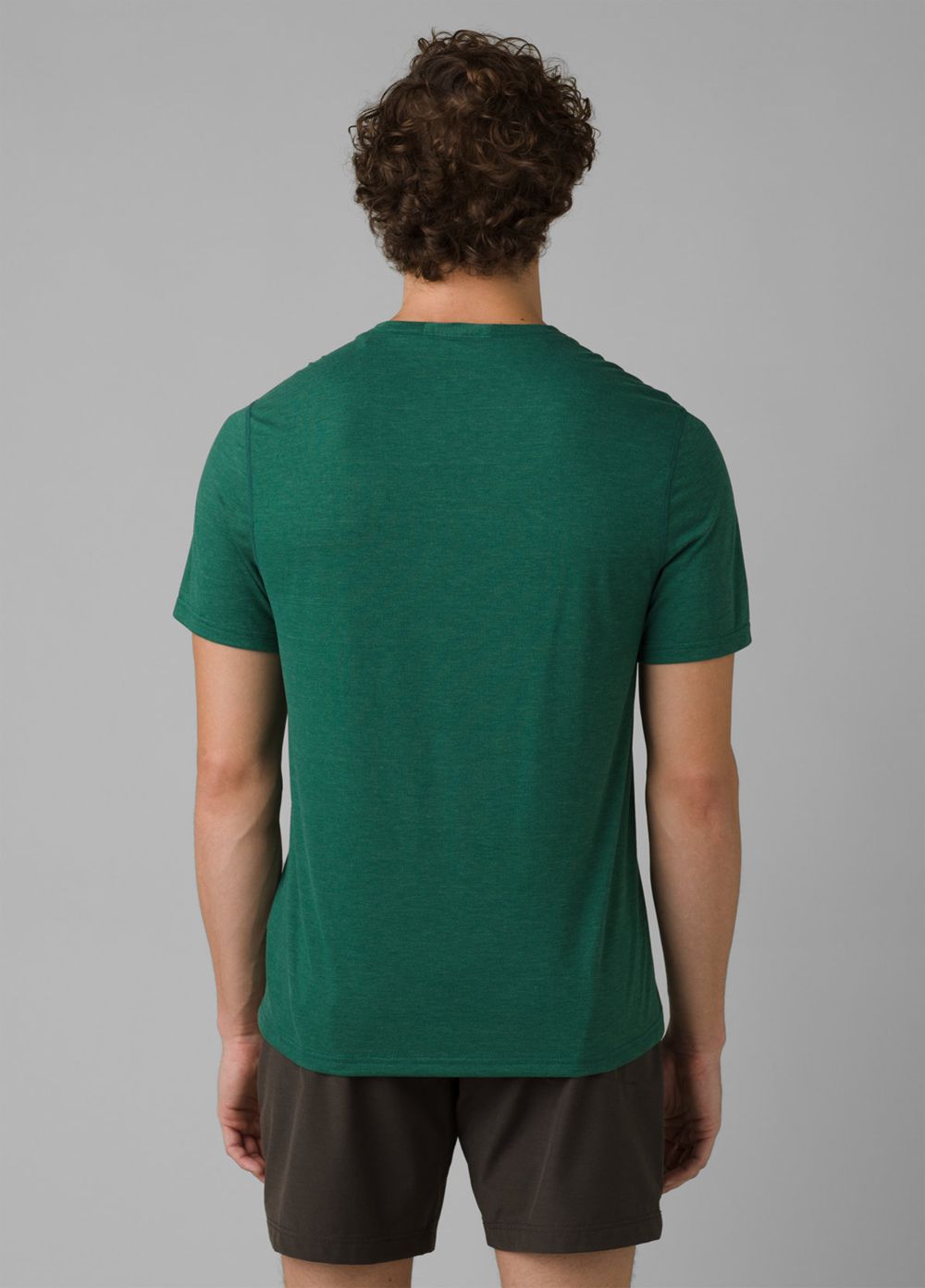 Green Men's PrAna Prospect Heights Crew T-Shirts | 23591-DYSU