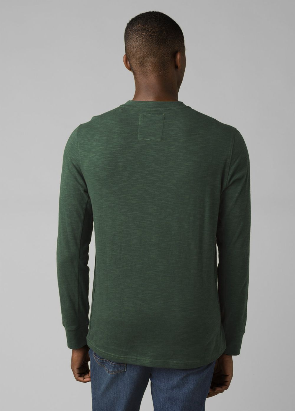 Green Men's PrAna Ronnie Henley Shirts | 47183-GMJP