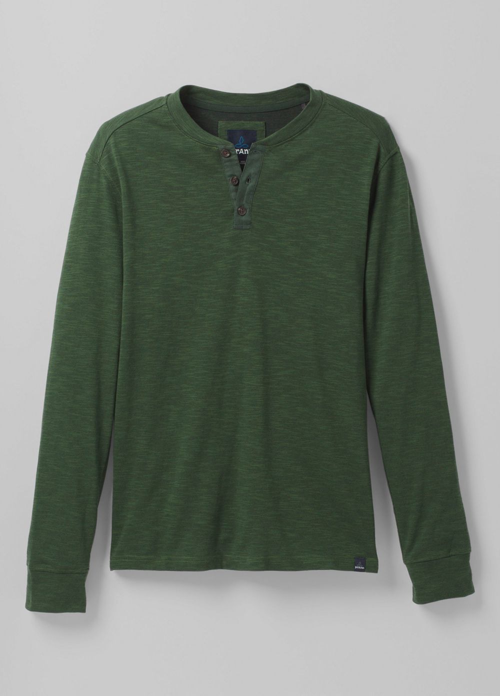 Green Men's PrAna Ronnie Henley Shirts | 47183-GMJP