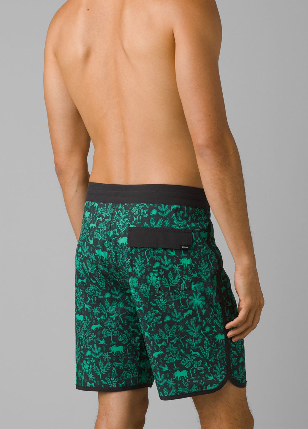 Green Men's PrAna Roots Studio Boardshorts | 10275-XMAY