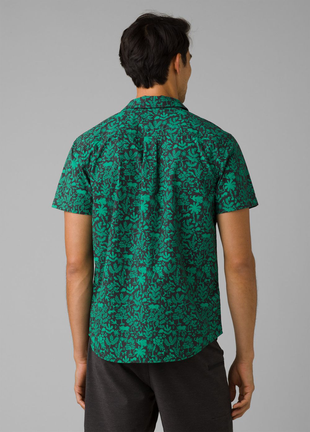 Green Men's PrAna Roots Studio Shirts | 28057-PQOL