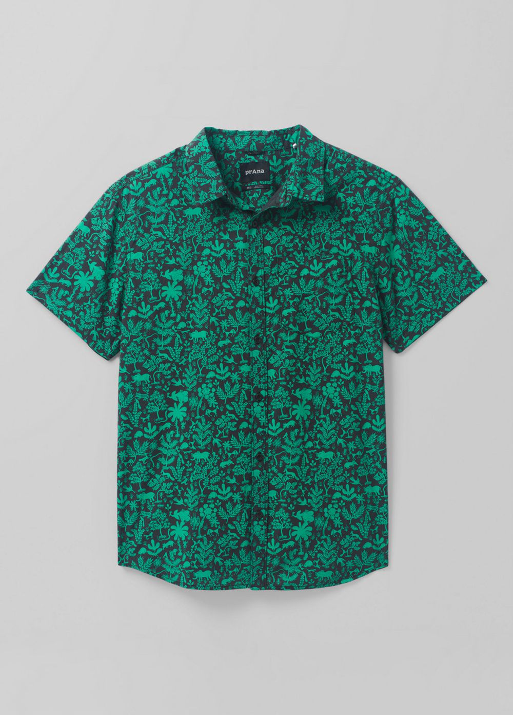 Green Men's PrAna Roots Studio Shirts | 28057-PQOL