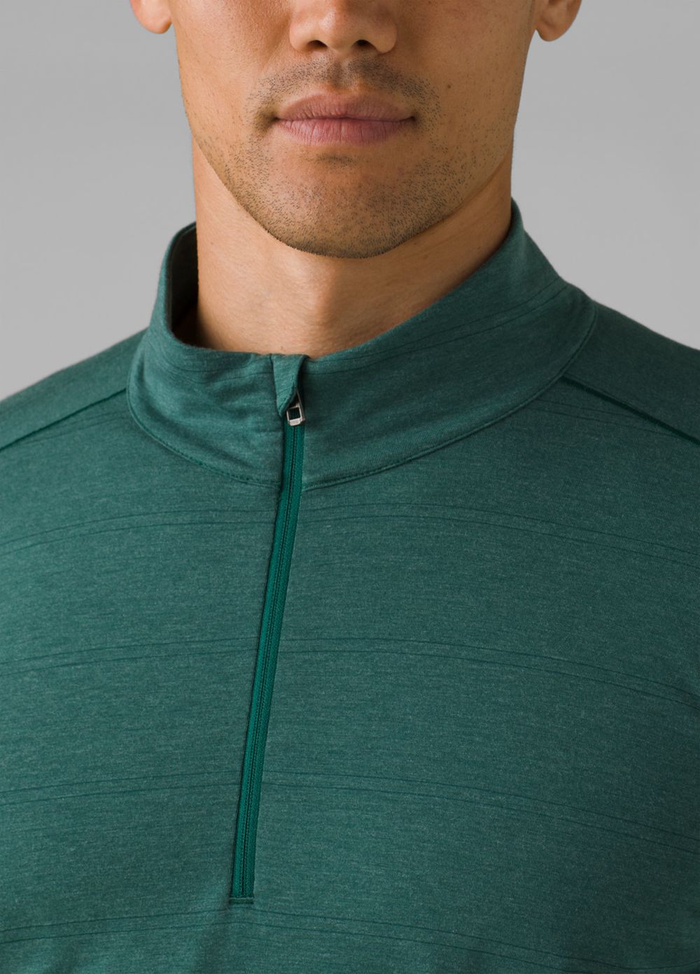 Green Men's PrAna Watchtower 1/2 Zip Sweaters | 86125-RTPW