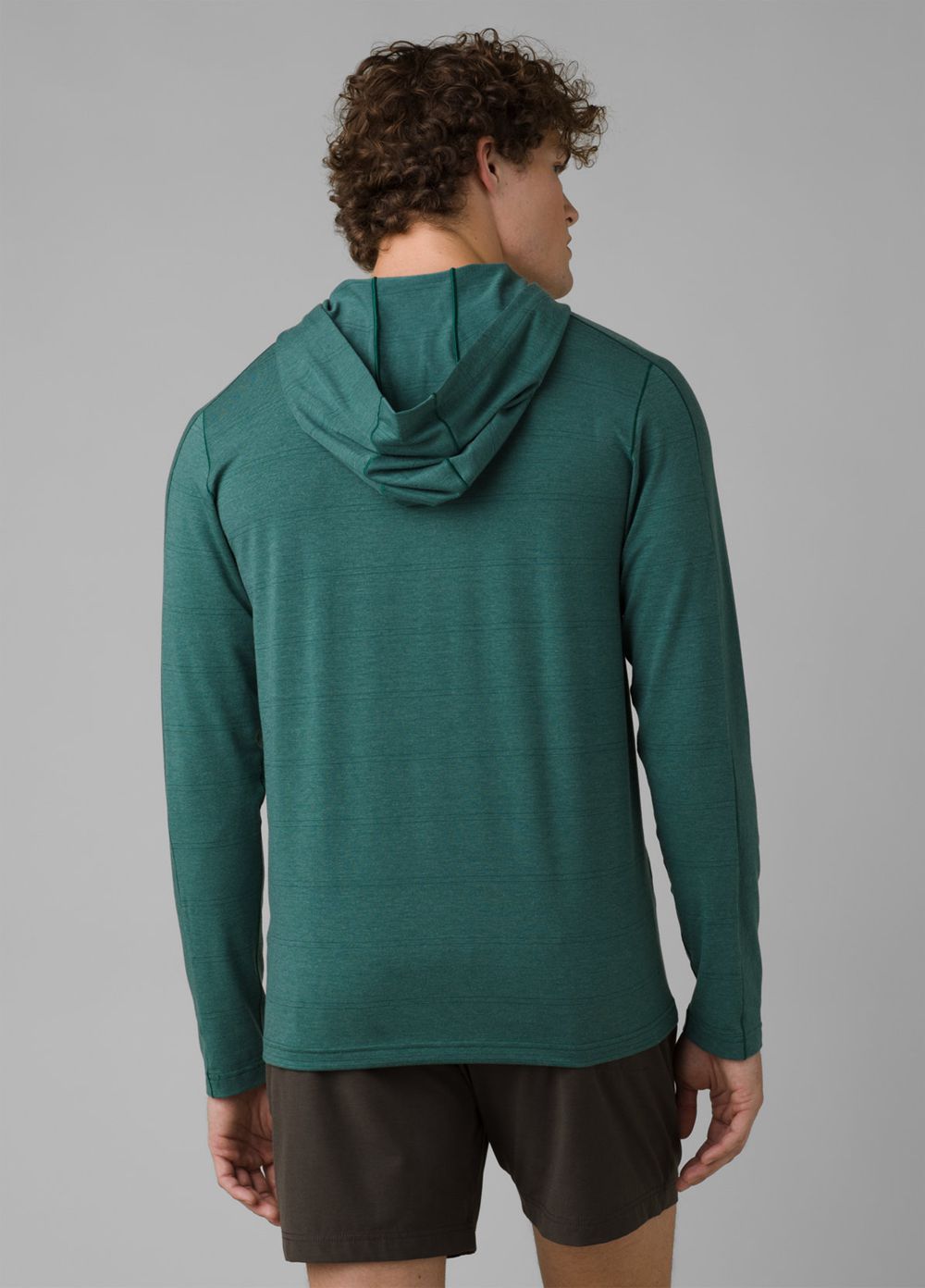 Green Men's PrAna Watchtower Hoodie | 68901-VXUJ