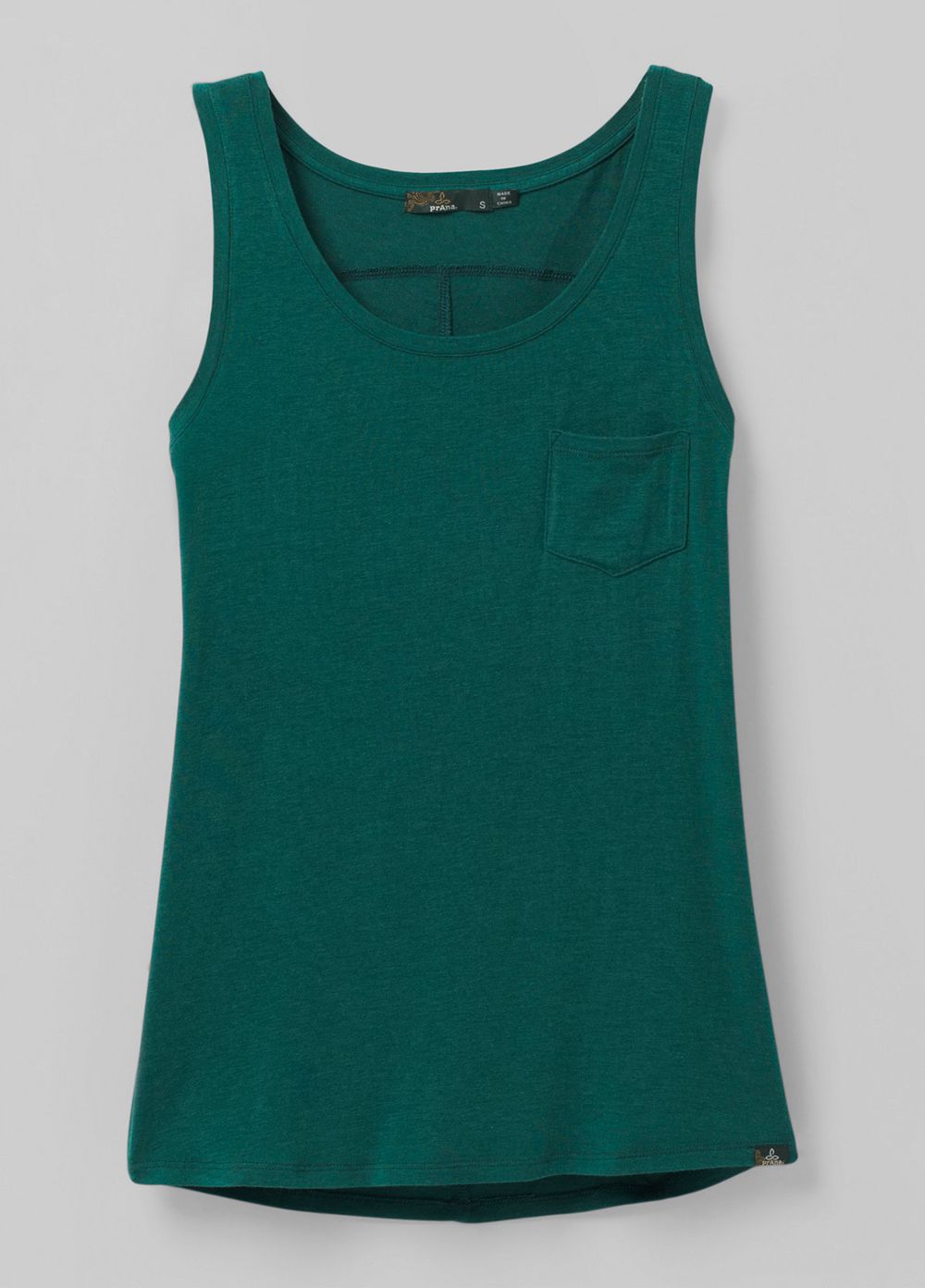 Green Women's PrAna Foundation Scoop Neck Tank Top | 87139-MIRO