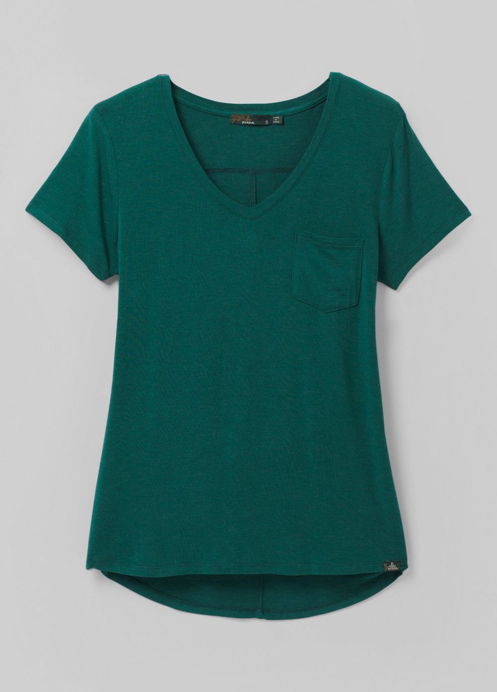 Green Women's PrAna Foundation Short Sleeve Plus T-Shirts | 72631-ZGBO