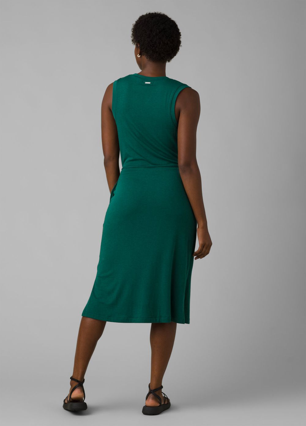 Green Women's PrAna Foundation Wrap Dresses | 15409-WQKU