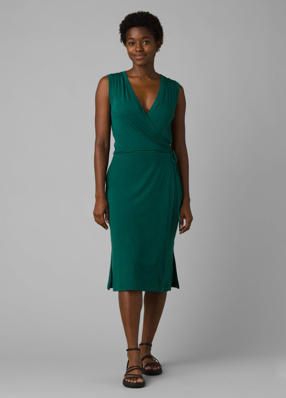 Green Women\'s PrAna Foundation Wrap Dresses | 15409-WQKU