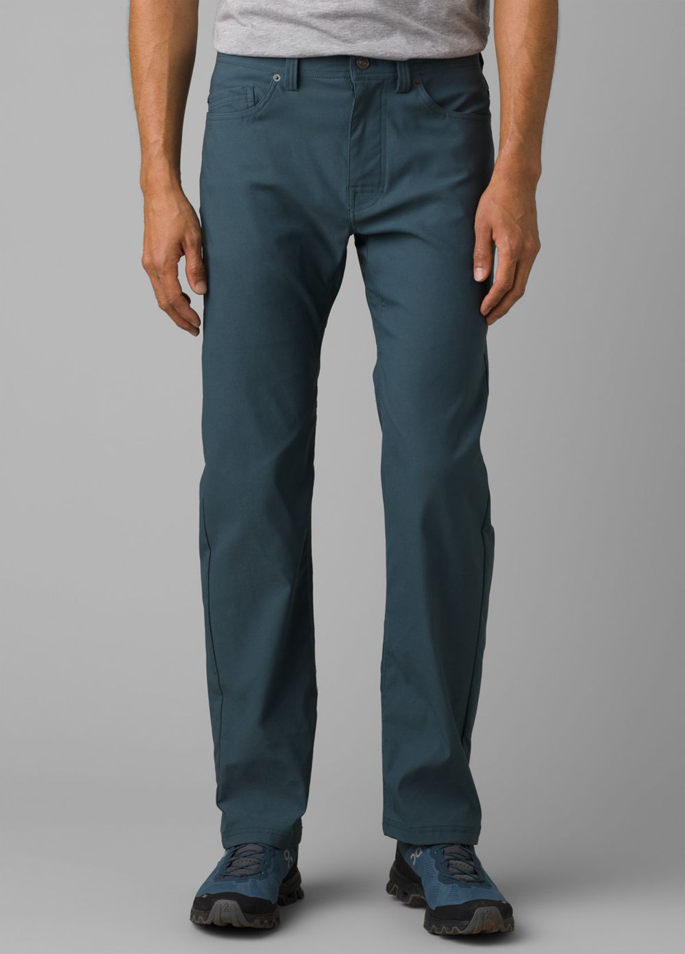 Grey Blue Men\'s PrAna Brion II Pants | 08352-NQOL