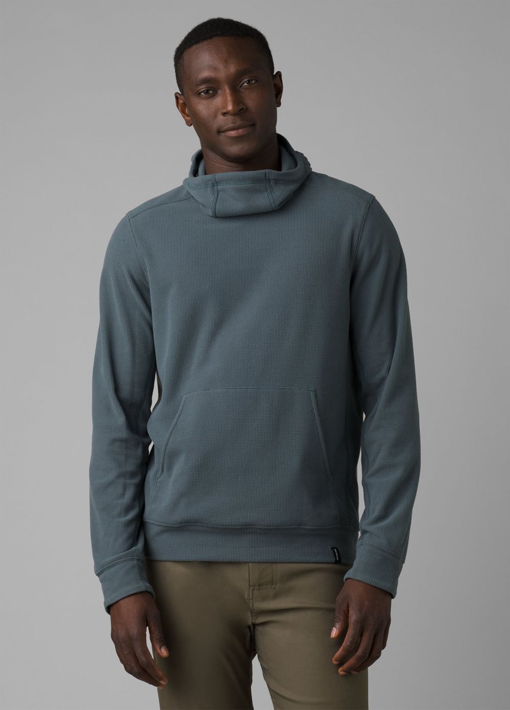 Grey Blue Men\'s PrAna Coldstream Hoodie | 42638-KSQR