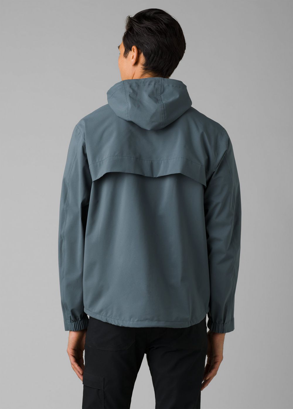 Grey Blue Men's PrAna Friction Rain Jackets | 26594-CZKM