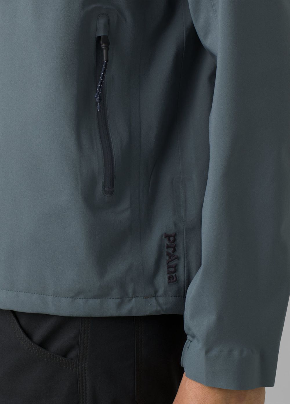 Grey Blue Men's PrAna Friction Rain Jackets | 26594-CZKM