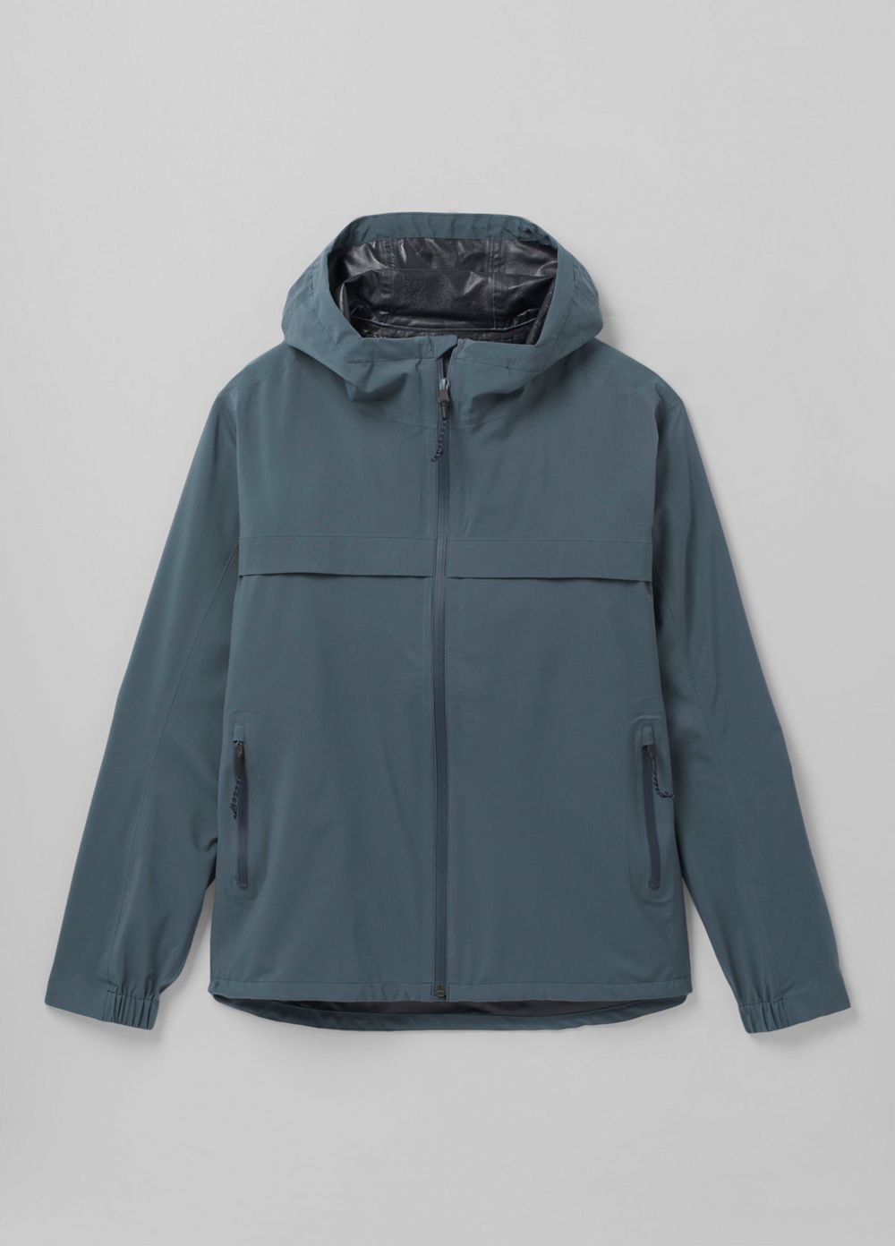 Grey Blue Men's PrAna Friction Rain Jackets | 26594-CZKM