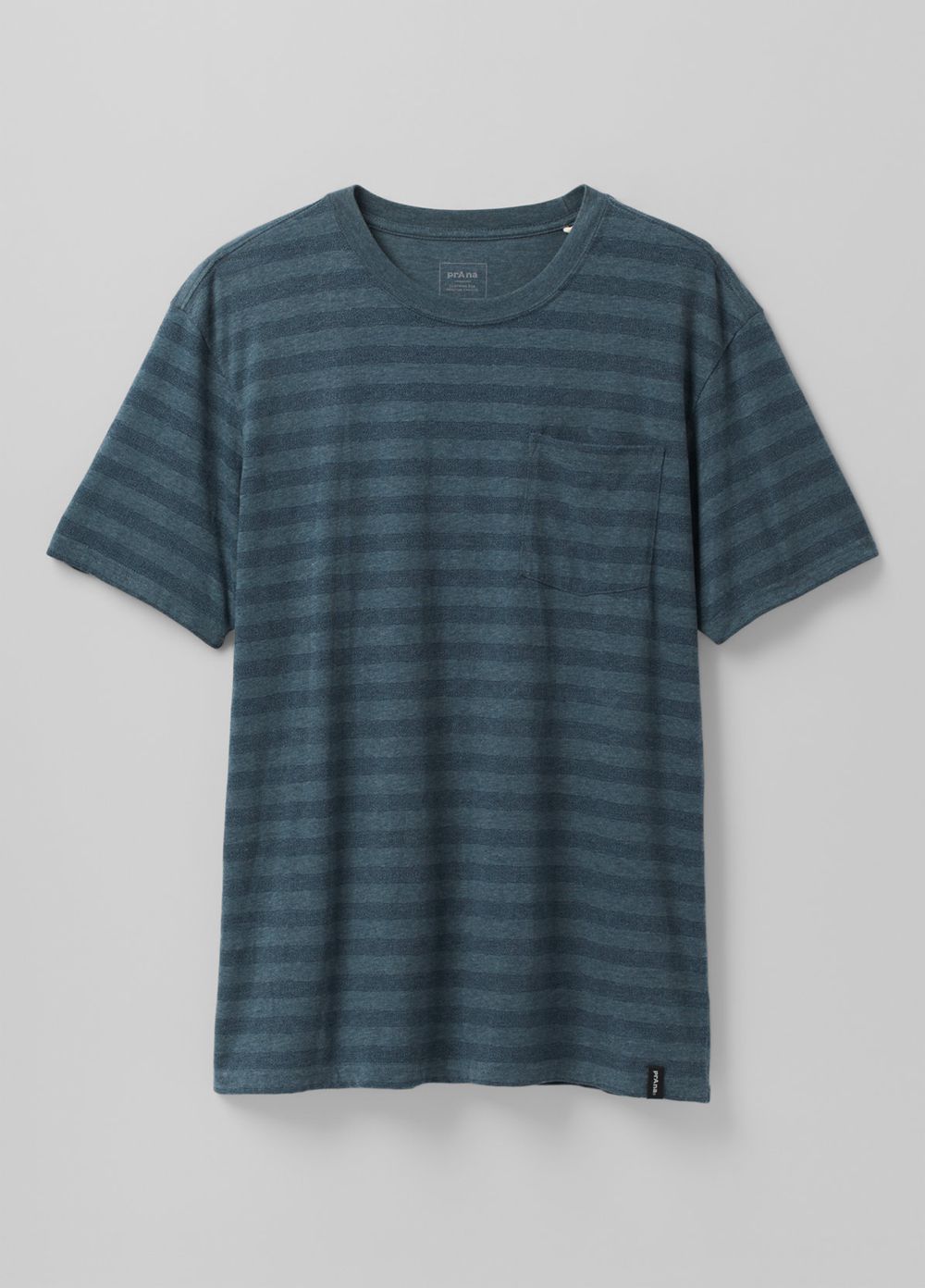 Grey Blue Men's PrAna Roots Studio Pocket T-Shirts | 15389-IFBN