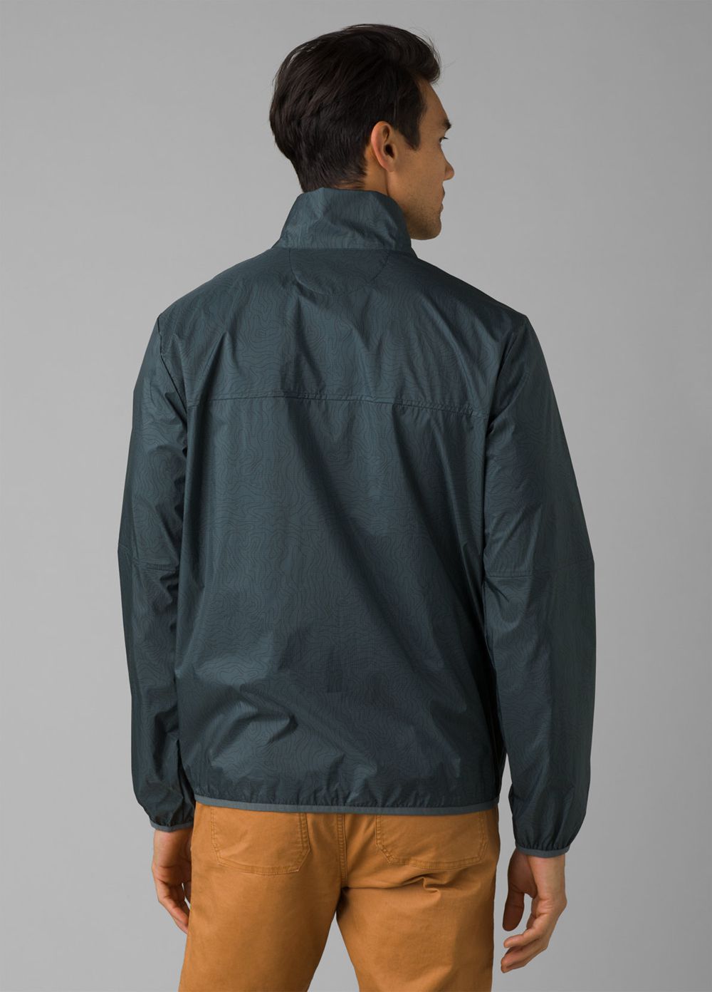 Grey Blue Men's PrAna Transit Range Windbreaker Jackets | 79018-BYPK