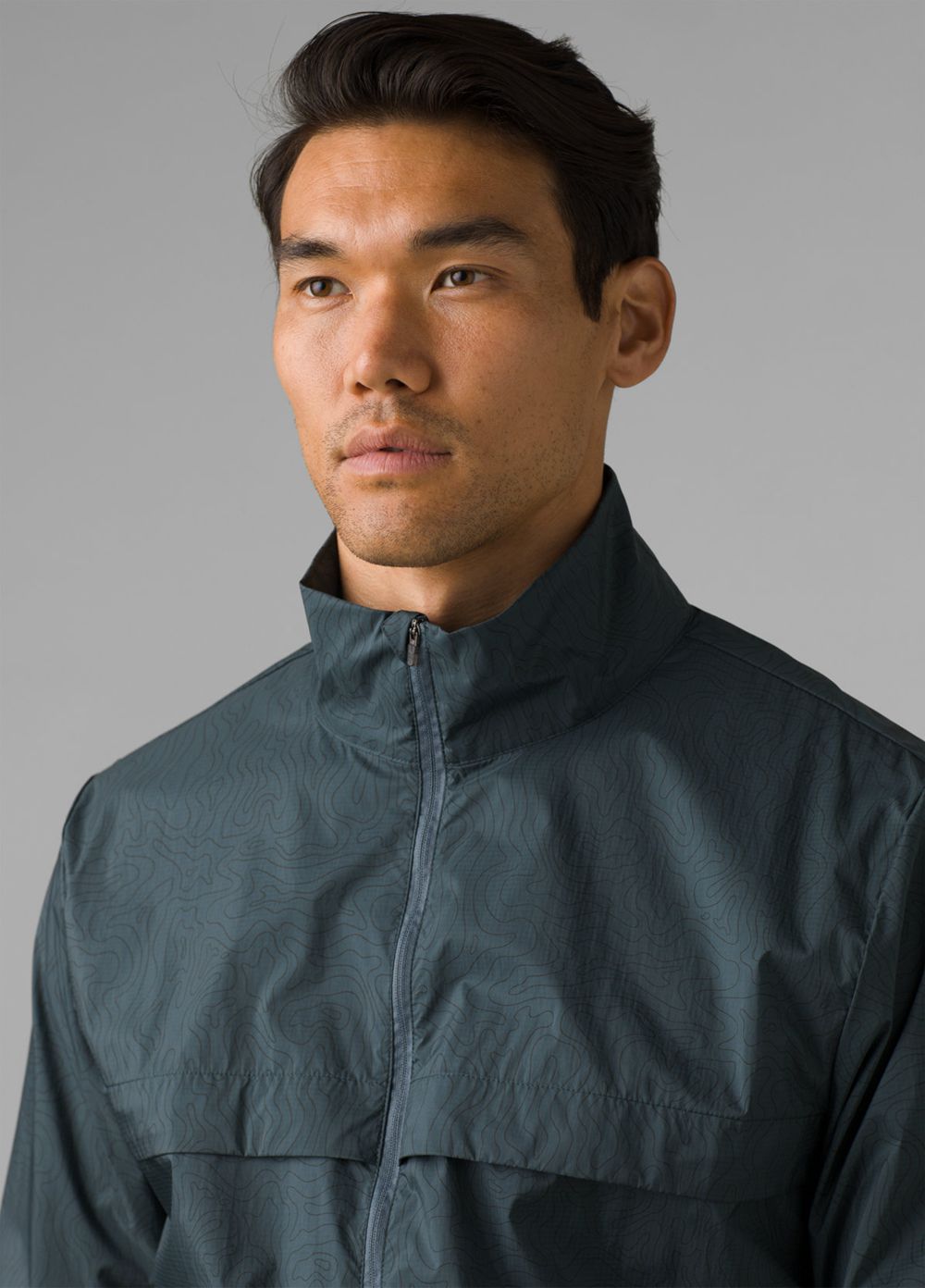 Grey Blue Men's PrAna Transit Range Windbreaker Jackets | 79018-BYPK