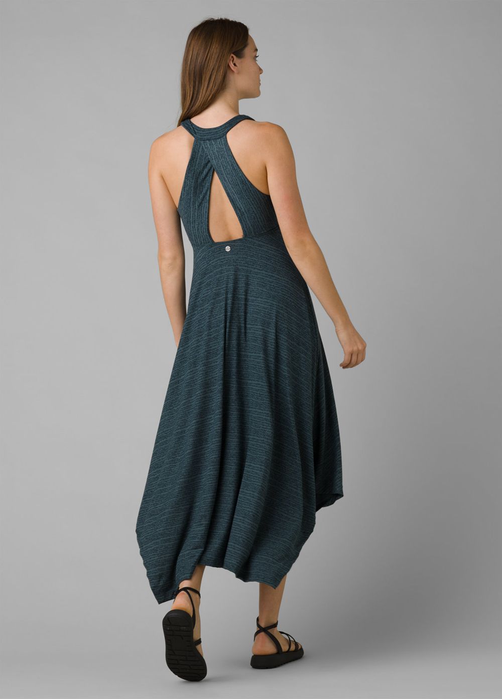 Grey Blue Women's PrAna Saxon Dresses | 61230-FXWP