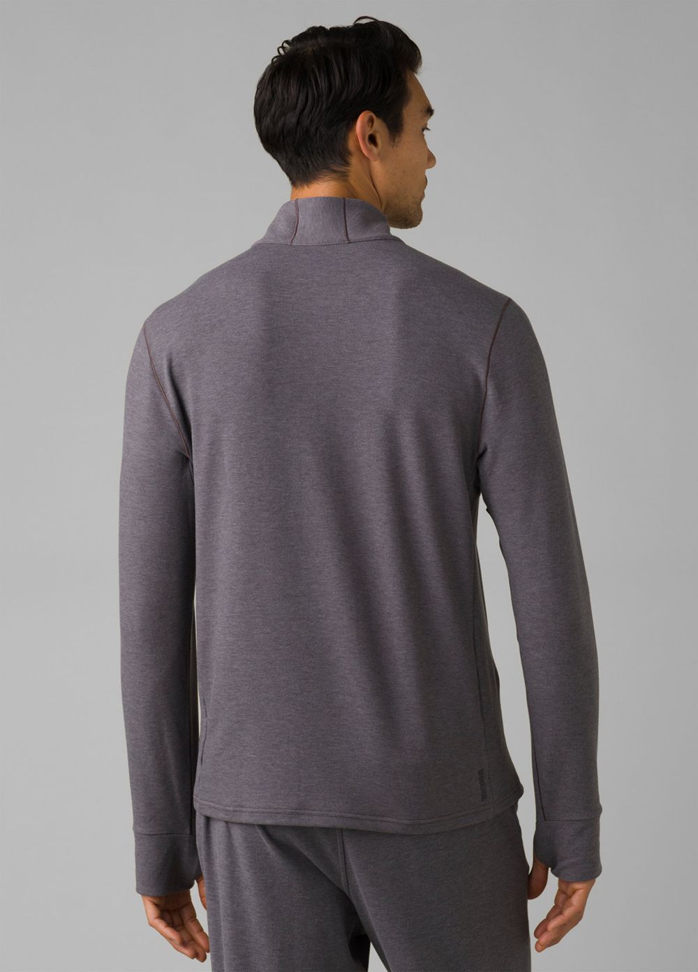 Grey Men's PrAna Altitude Tracker 1/4 Zip Sweaters | 93105-EKXY