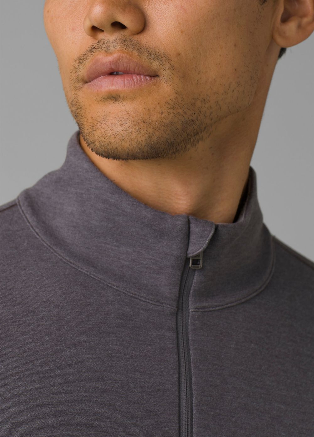 Grey Men's PrAna Altitude Tracker 1/4 Zip Sweaters | 93105-EKXY