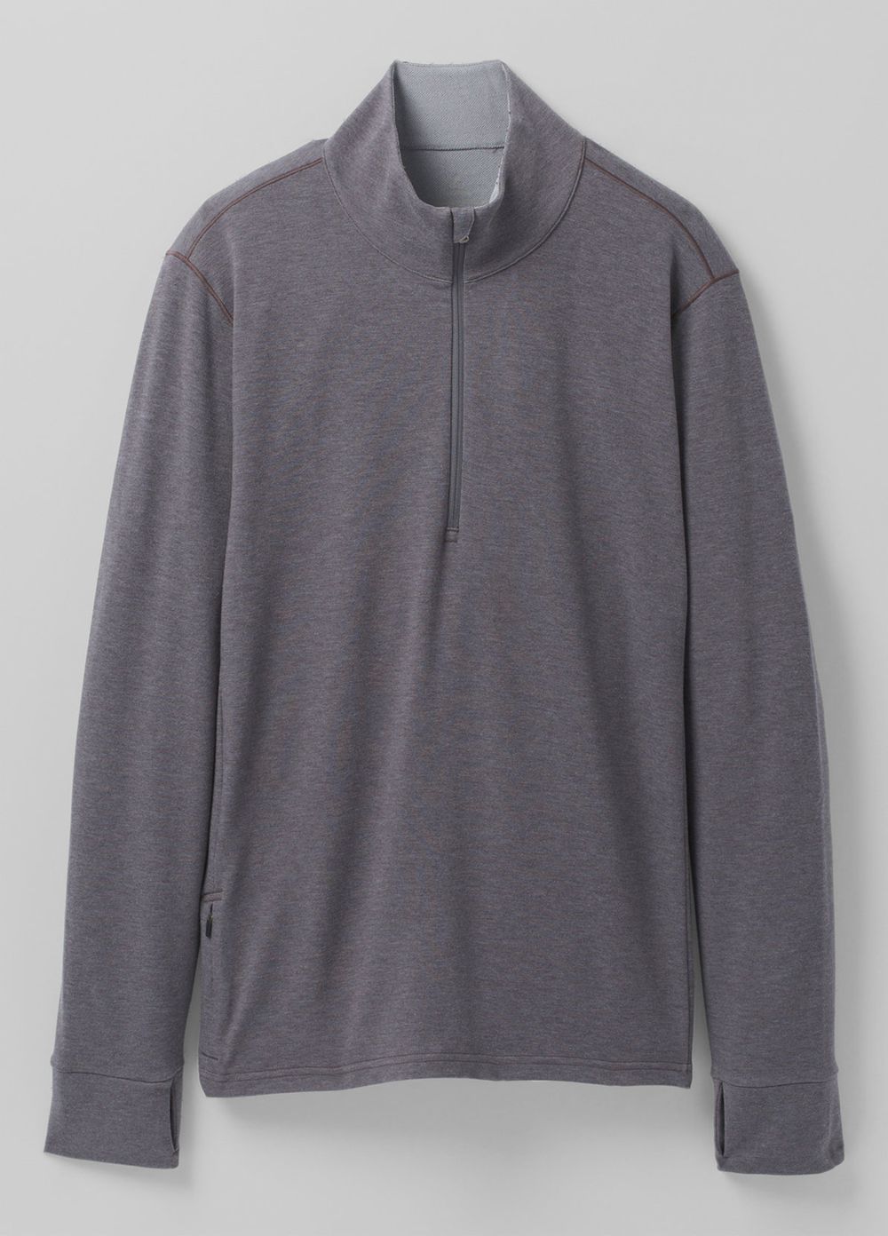 Grey Men's PrAna Altitude Tracker 1/4 Zip Sweaters | 93105-EKXY