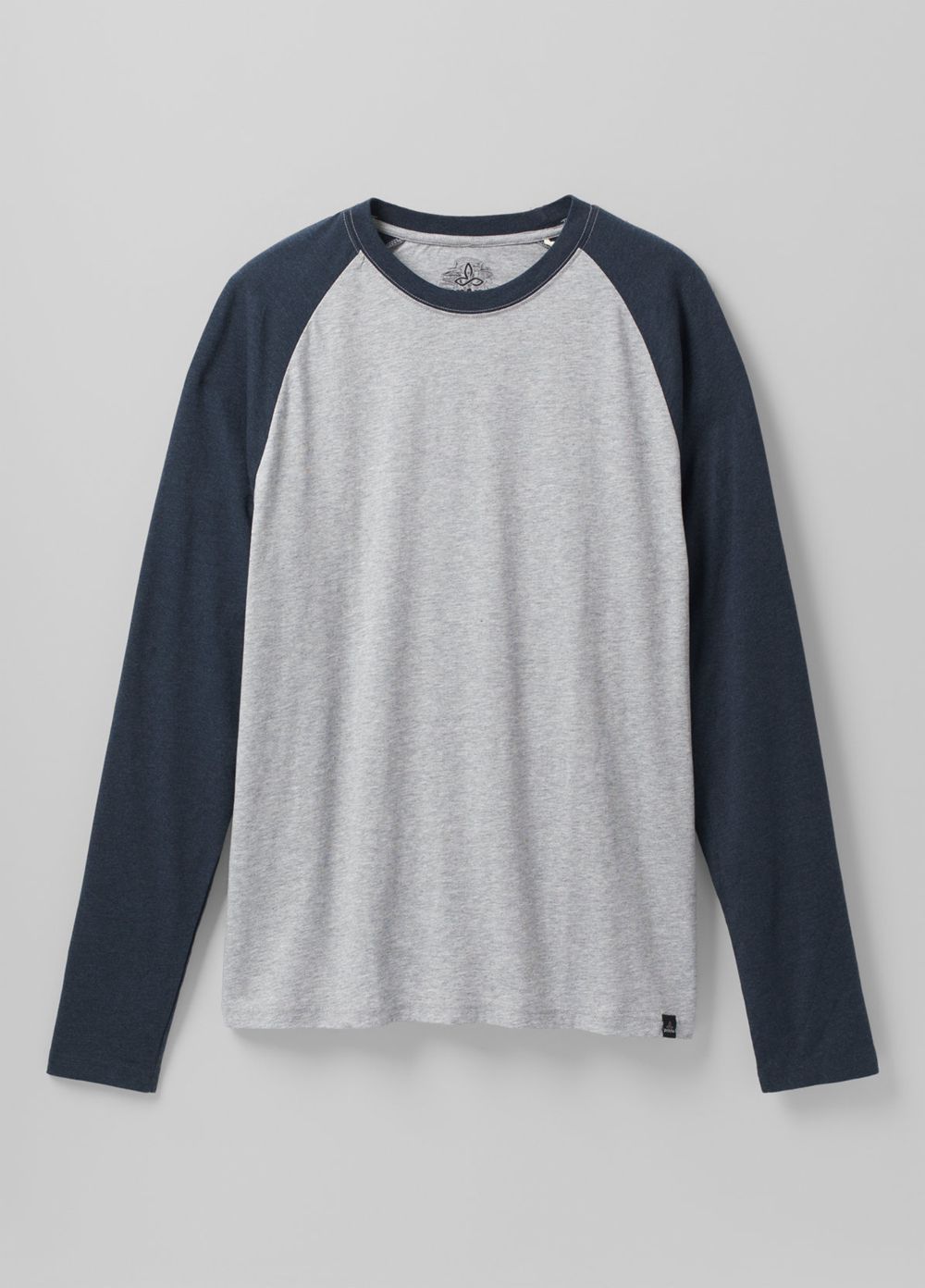 Grey Men's PrAna Baseball Raglan T-Shirts | 45186-PKRS