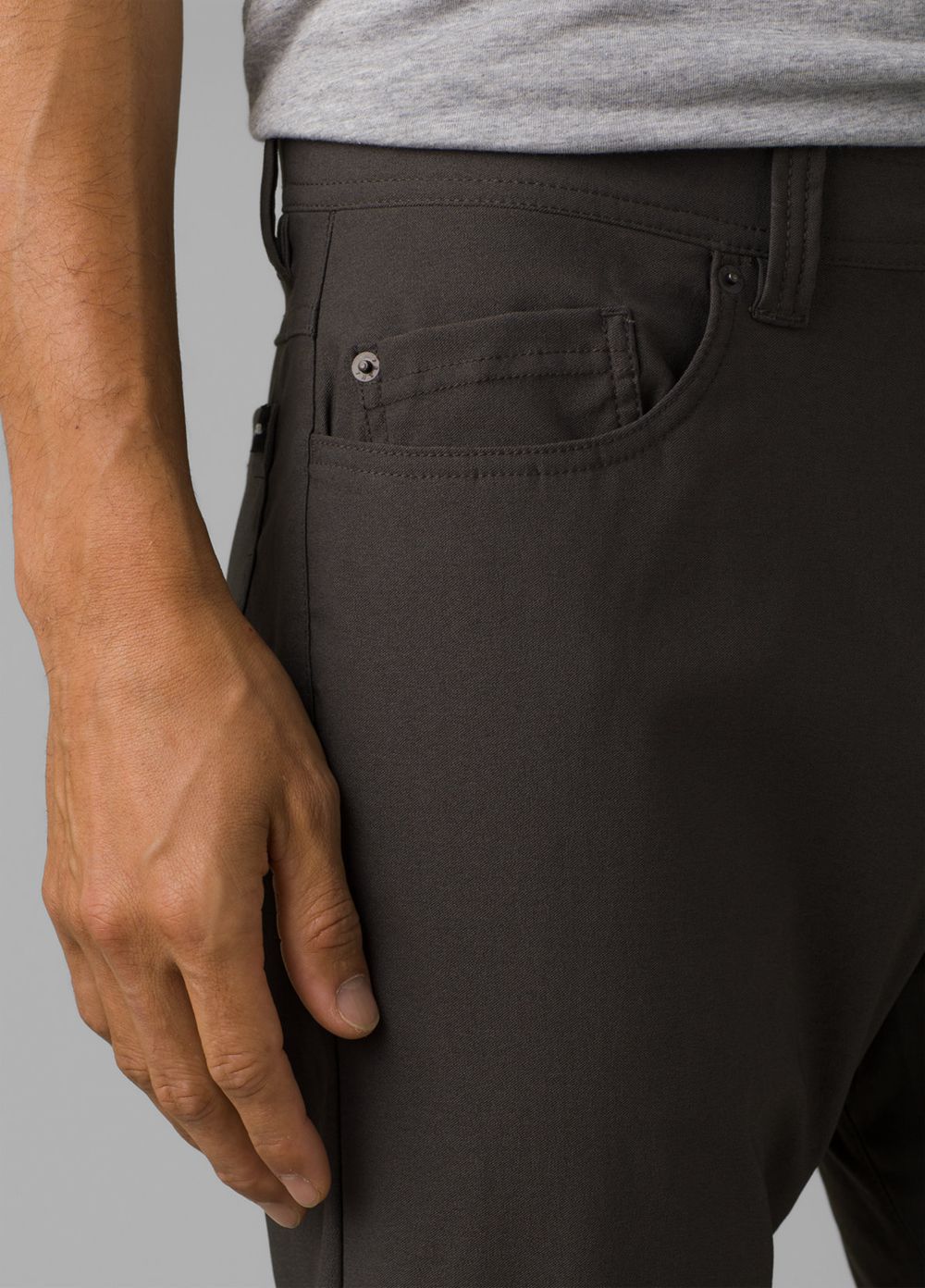 Grey Men's PrAna Brion II Pants | 51894-KCJT