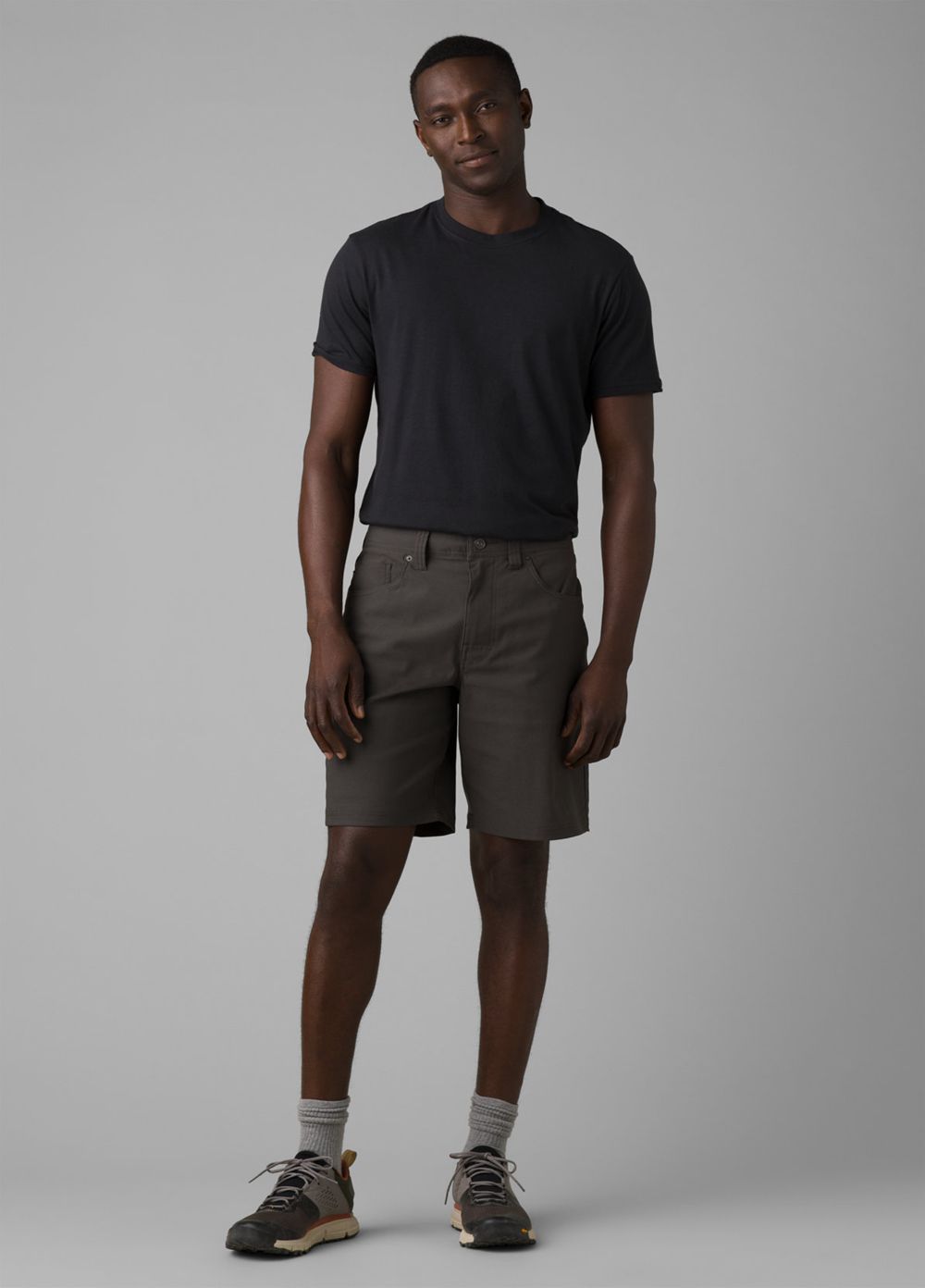 Grey Men's PrAna Brion II Shorts | 07291-AKMQ