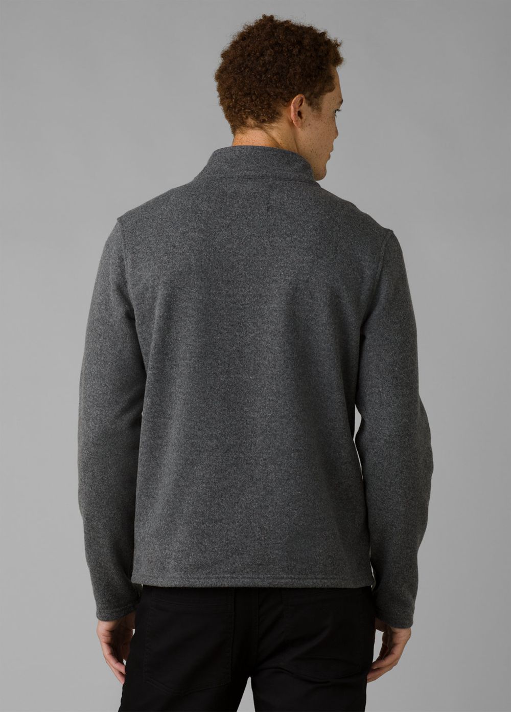 Grey Men's PrAna Brookland 1/4 Zip Sweaters | 71230-OPLW