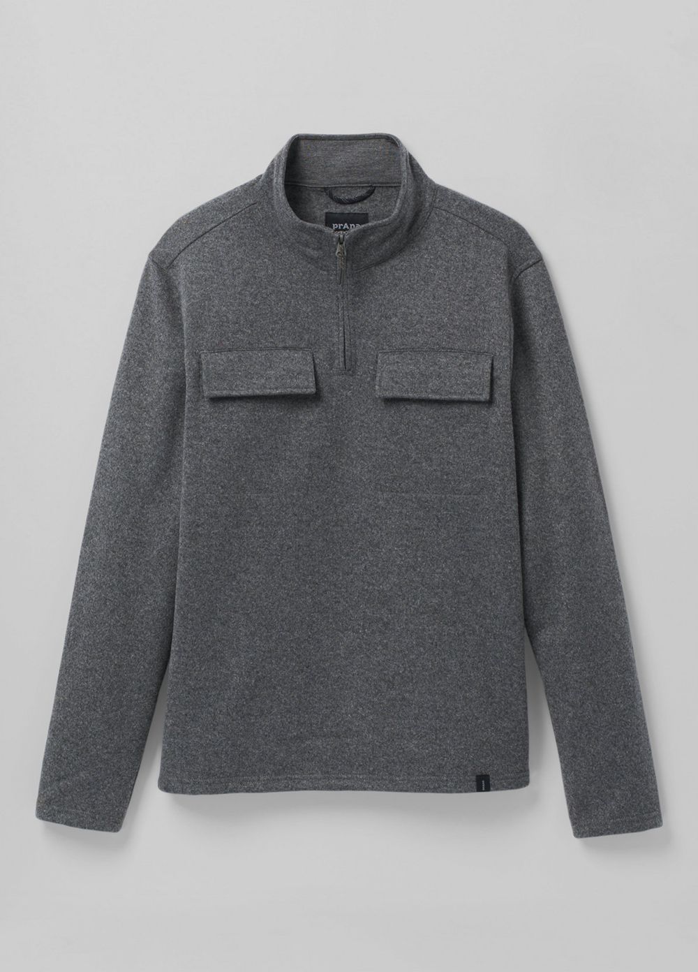 Grey Men's PrAna Brookland 1/4 Zip Sweaters | 71230-OPLW