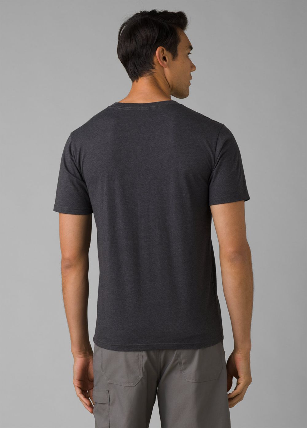 Grey Men's PrAna Camp Fire Journeyman 2 T-Shirts | 83706-FOAE