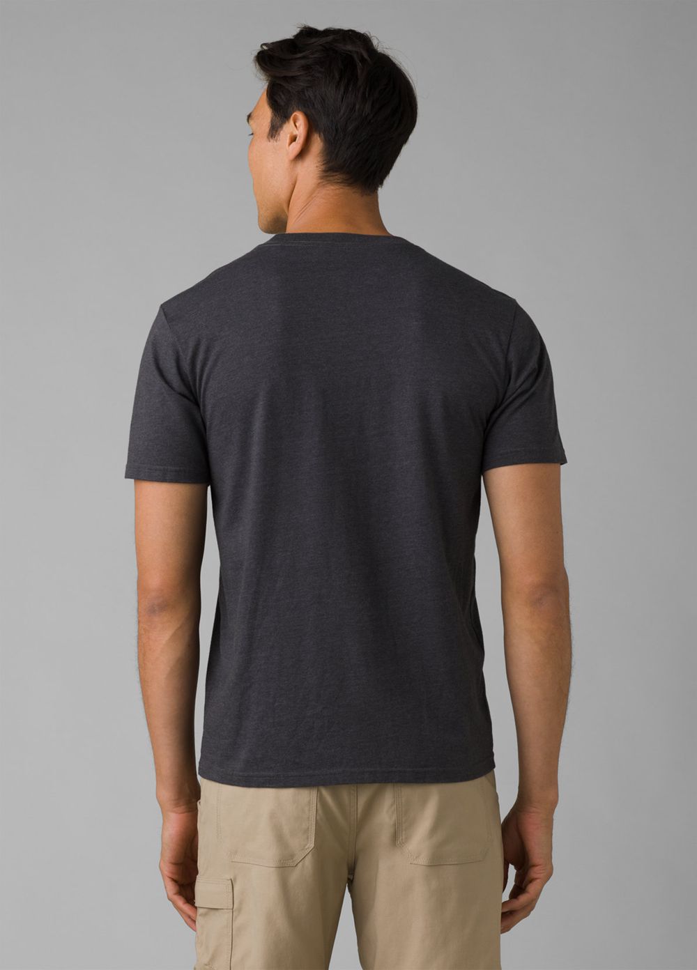 Grey Men's PrAna Camp Life Journeyman T-Shirts | 38024-ZWRM