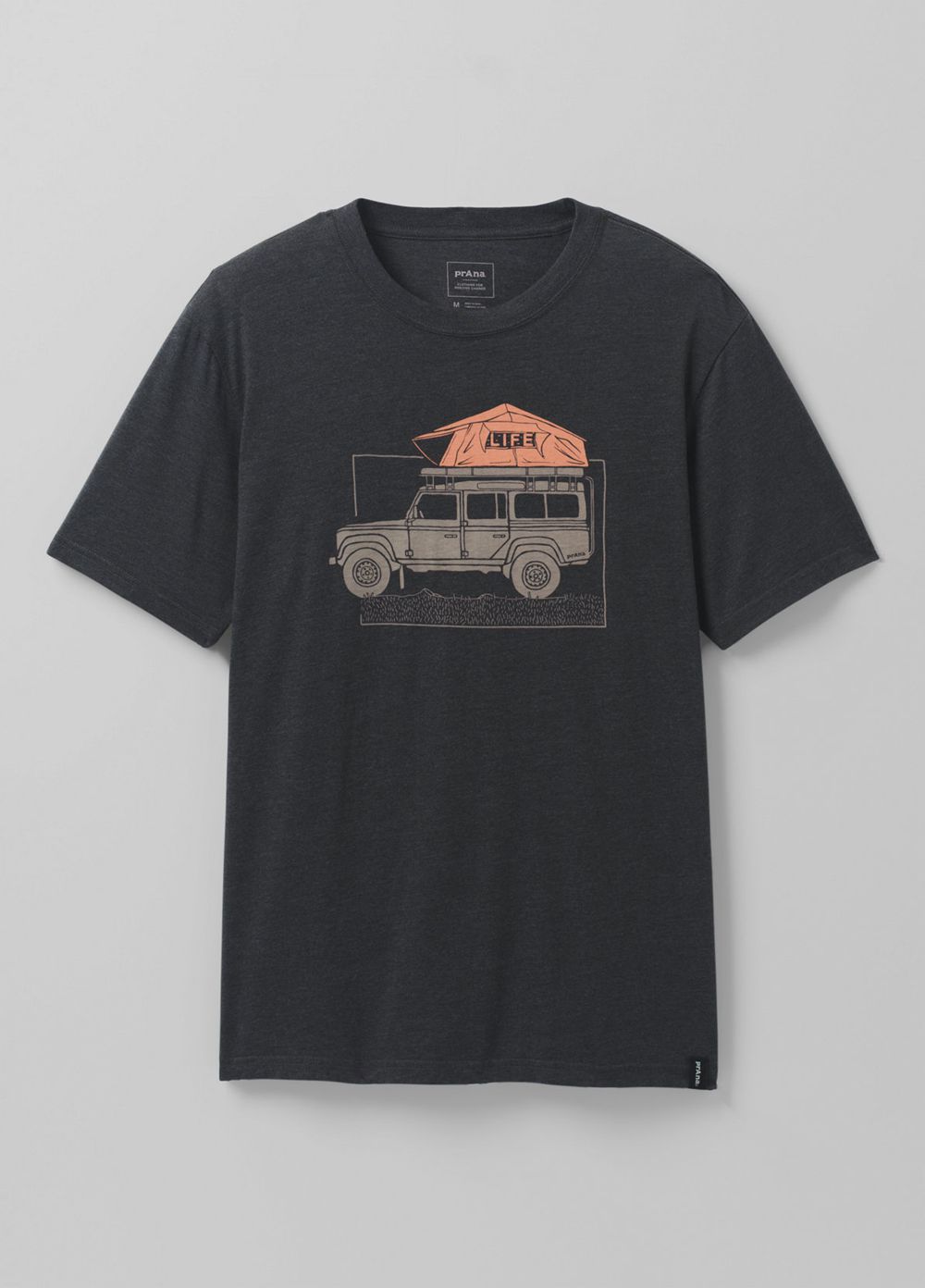 Grey Men's PrAna Camp Life Journeyman T-Shirts | 38024-ZWRM