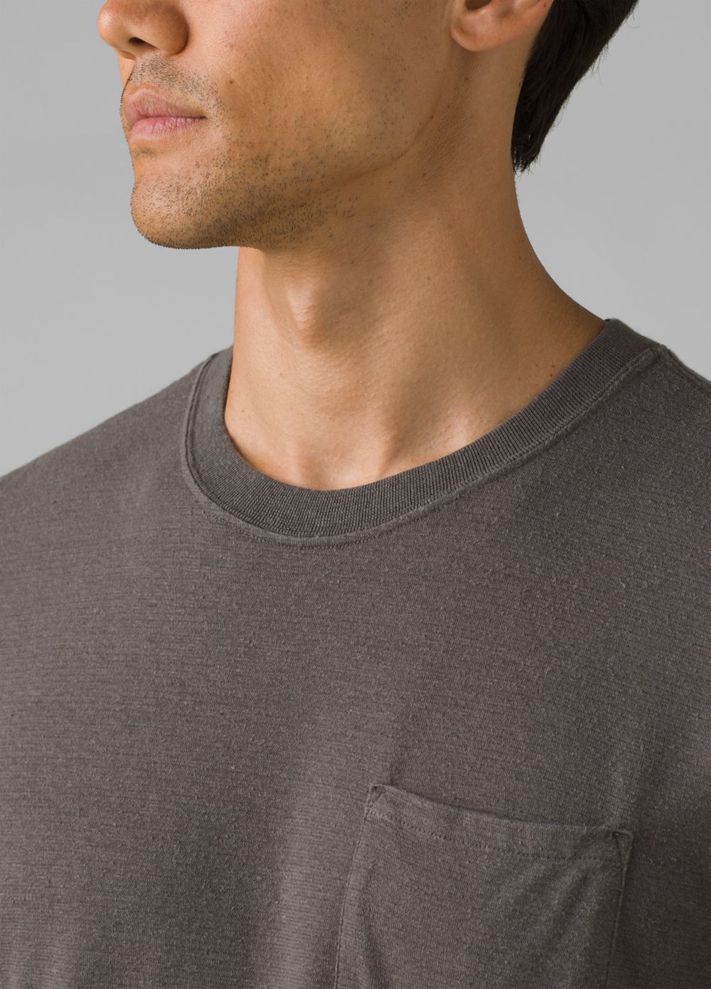 Grey Men's PrAna Cardiff Short Sleeve Pocket T-Shirts | 63812-SDGZ