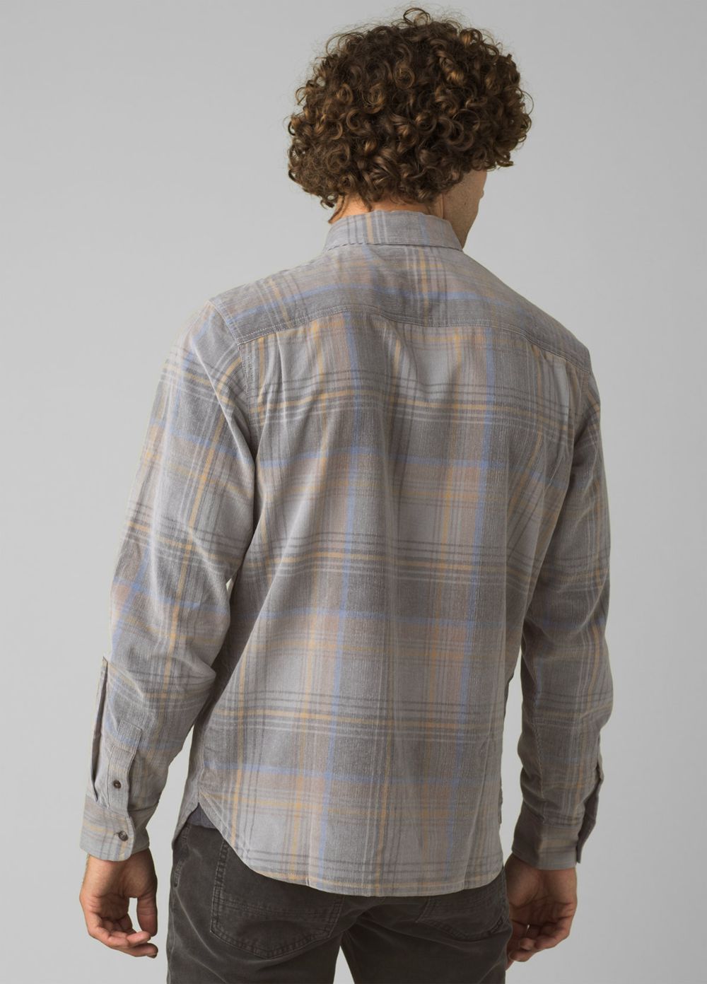 Grey Men's PrAna Dooley Long Sleeve Shirts | 27654-HXQS