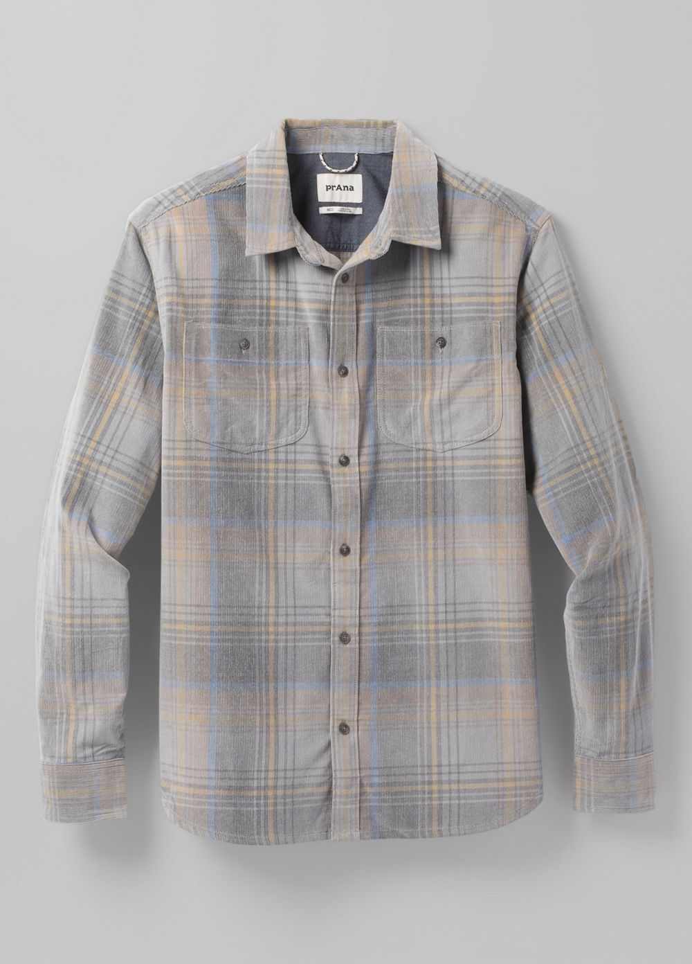 Grey Men's PrAna Dooley Long Sleeve Shirts | 27654-HXQS