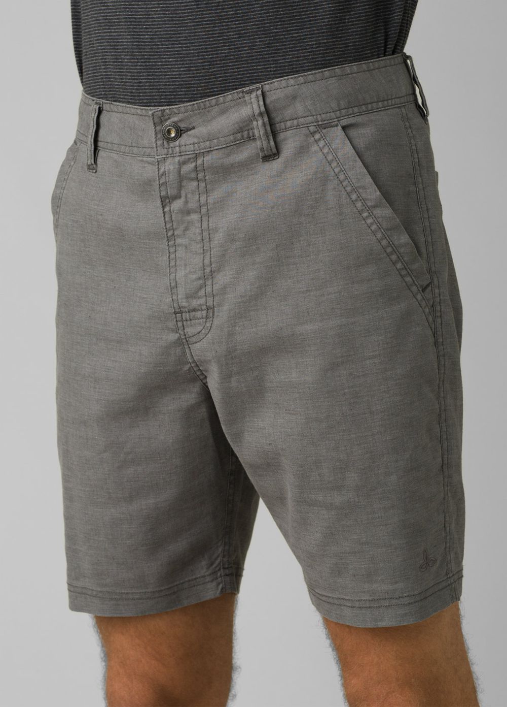 Grey Men\'s PrAna Furrow Shorts | 34517-DKFM