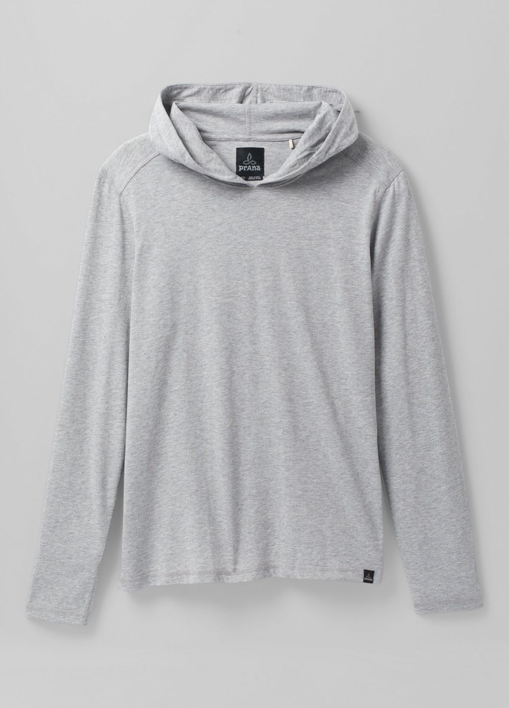 Grey Men's PrAna Hooded T-Shirts | 19605-ZREQ