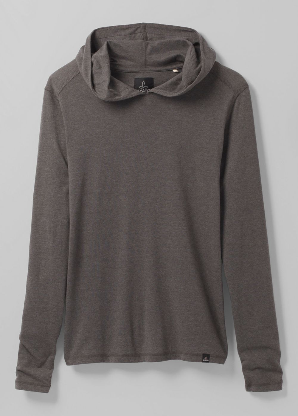 Grey Men's PrAna Hooded T-Shirts | 82756-LNRW