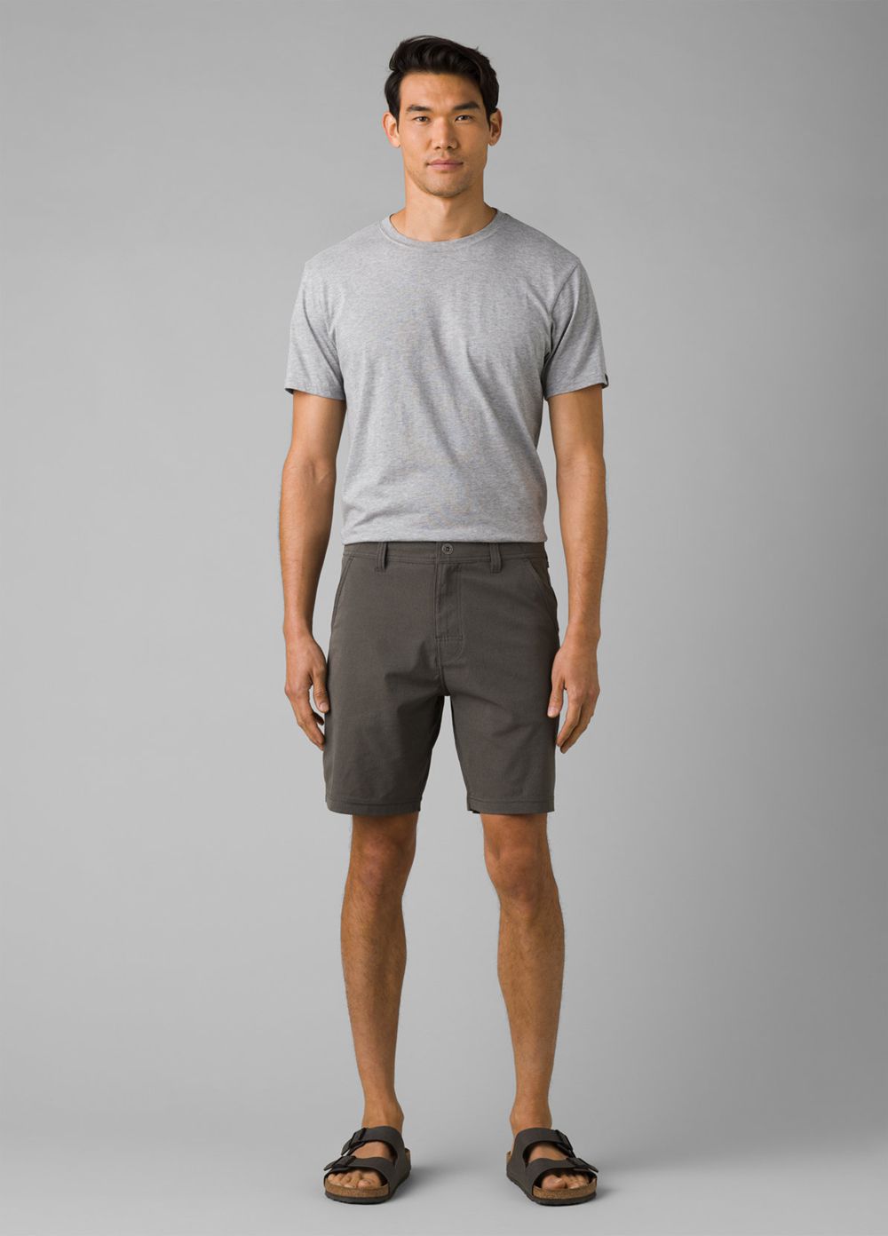 Grey Men's PrAna Hybridizer Shorts | 16238-MGAO