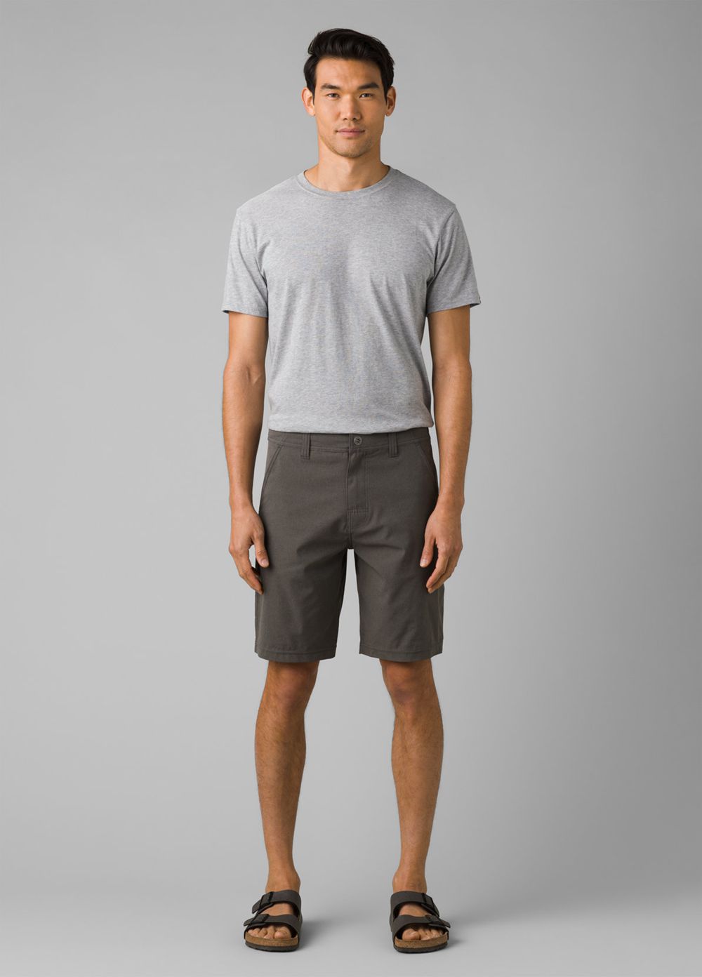 Grey Men's PrAna Hybridizer Shorts | 16238-MGAO