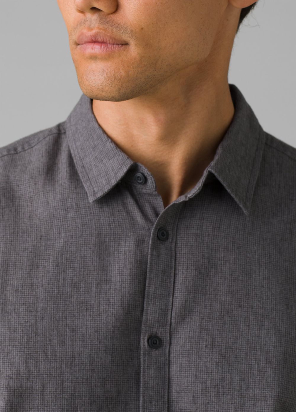 Grey Men's PrAna Lindores Shirts | 60743-OFDK