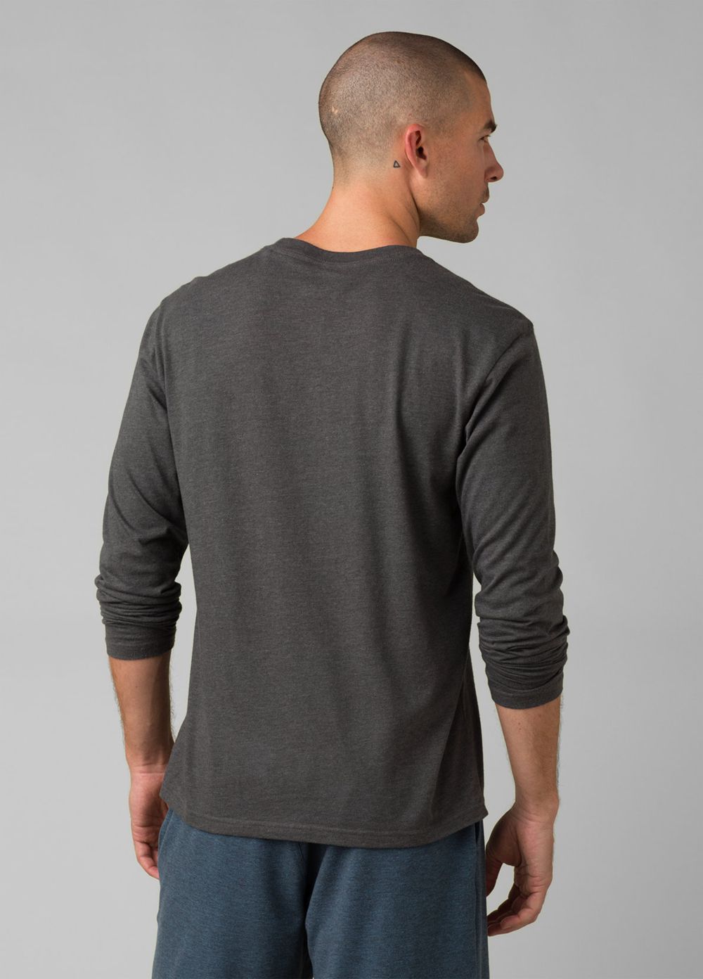 Grey Men's PrAna Long Sleeve T-Shirts | 65890-ENKX