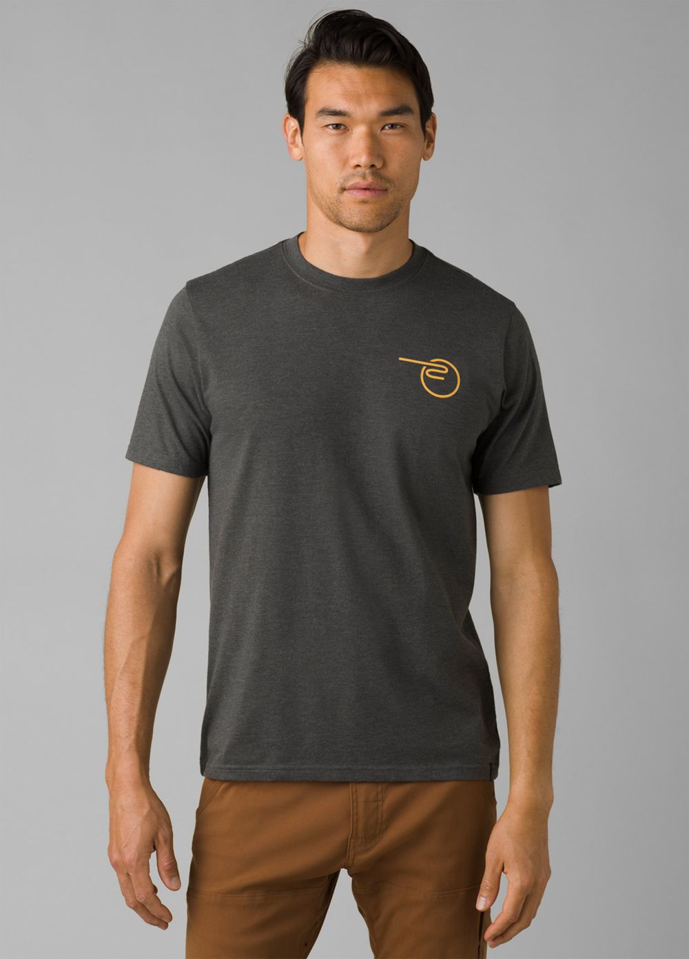 Grey Men's PrAna Mountain Maven Short Sleeve T-Shirts | 85931-XBKL