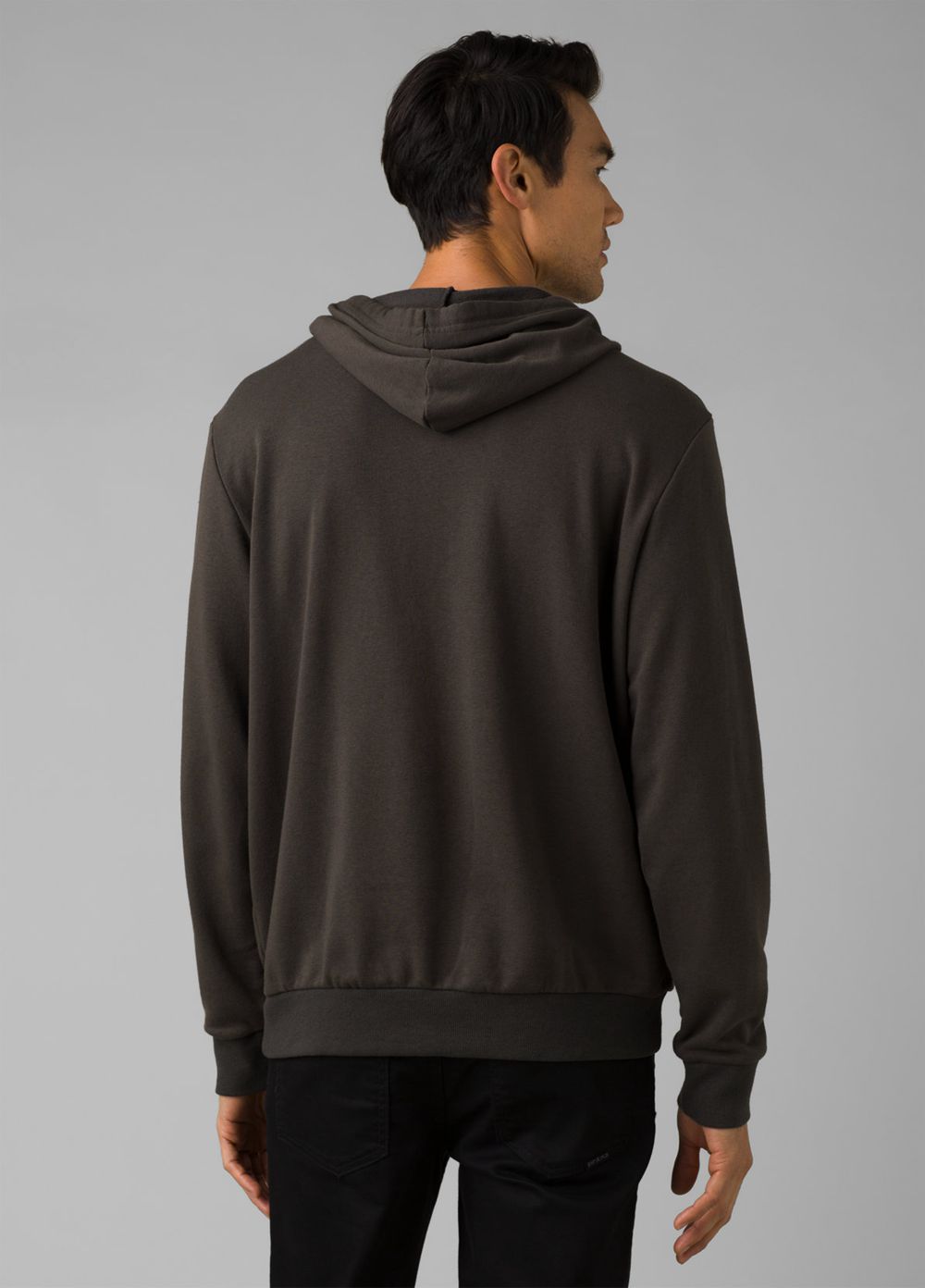 Grey Men's PrAna Patch Hoodie | 05826-XQWE