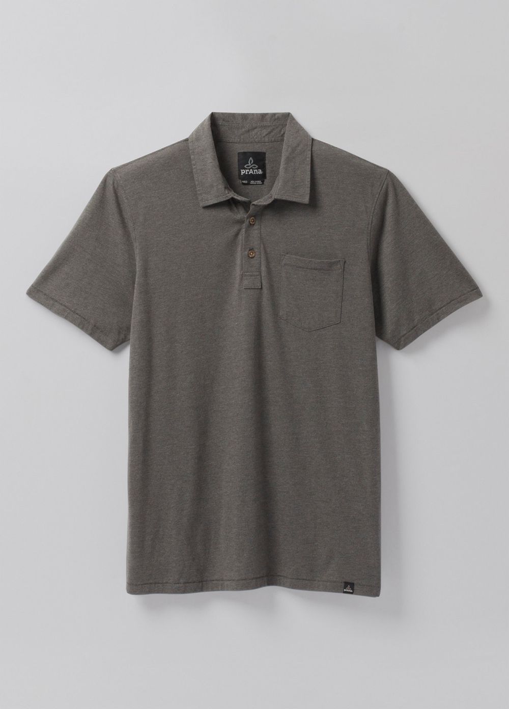 Grey Men's PrAna Polo Shirts | 76901-LTIU