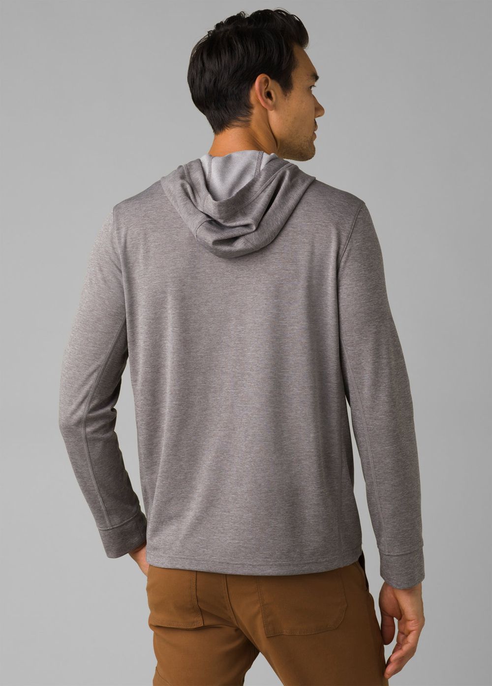 Grey Men's PrAna Sol Defender Hoodie | 36297-TIRC