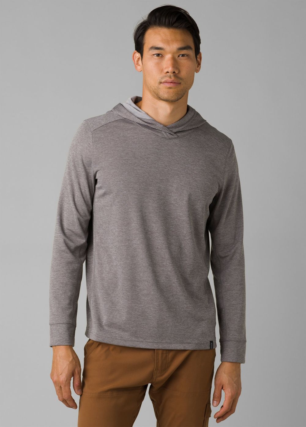 Grey Men\'s PrAna Sol Defender Hoodie | 36297-TIRC