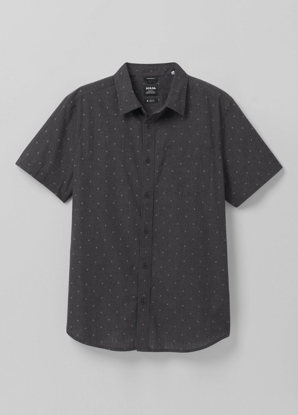 Grey Men's PrAna Tinline Shirts | 76419-NVXG