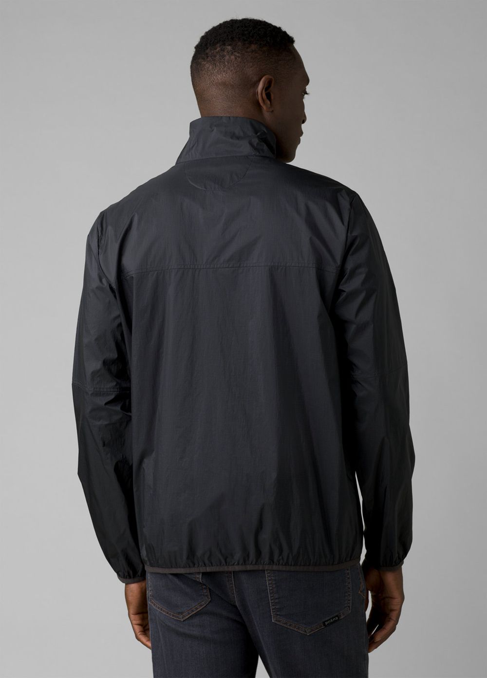 Grey Men's PrAna Transit Range Windbreaker Jackets | 18092-NTXO